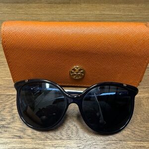 Tory Burch Sunglasses w/ Case, Dark Blue, EUC